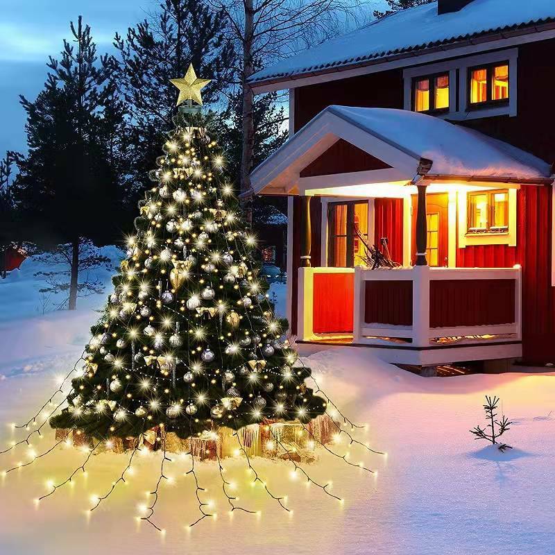400LED أضواء شجرة الكريسماس مصابيح إنارة خارجية سلسلة أضواء جارلاند الجنية إضاءة للتزيين لحفل زفاف حديقة عطلة