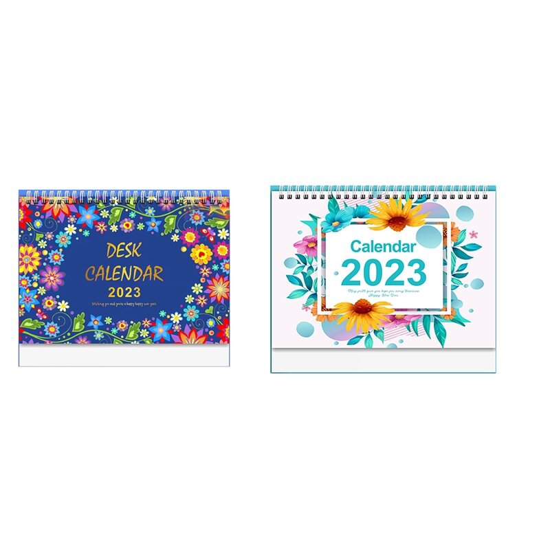 2023 Small Desk Calendar ,9Inch X 7.3Inch Colorful Monthly Designs, For Planning And Organizing For Home Or Office