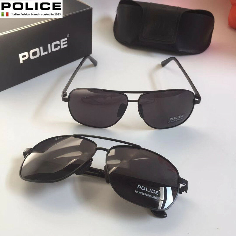 Gafas de sol polarizadas de policía para hombre y mujer, lentes de sol polarizadas con espejo de conducción, montura de Metal, UV400, antideslumbrantes, 2022