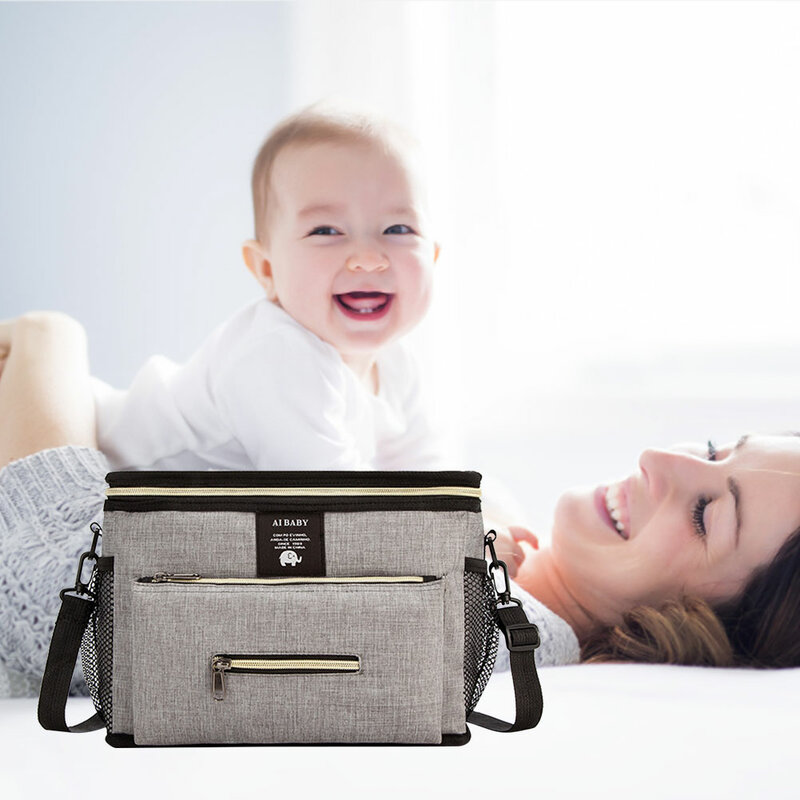 Sac à couches étanche de grande capacité pour maman, sac de voyage multifonctionnel de maternité, sacs de poussette pour maman