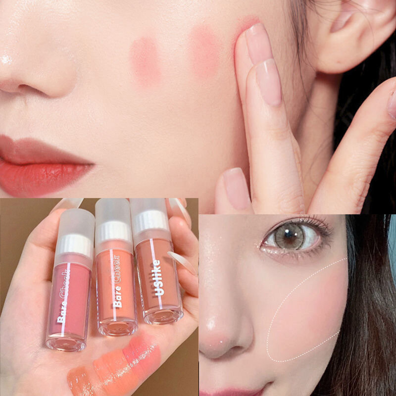 1PCS Liquid Blush Matte Velve Natural Smooth Cheek Blusher Makeup Rouge Pigmented Face Blusher Creamy Lasting Make Up Tool