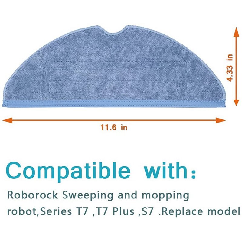 Mop Rags แปรง Mop ผ้าสำหรับ Xiaomi Roborock S7 T7S T7S Plus เปลี่ยนชุดเครื่องดูดฝุ่นอุปกรณ์เสริม