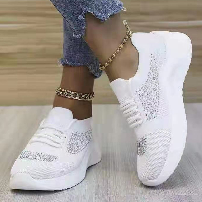 New Women Sneakers Outdoor Ladies Vulcanized Shoes Lace Up Shoes Woman Sneakers White Zapatos De Mujer Female Sneakers Plus Size