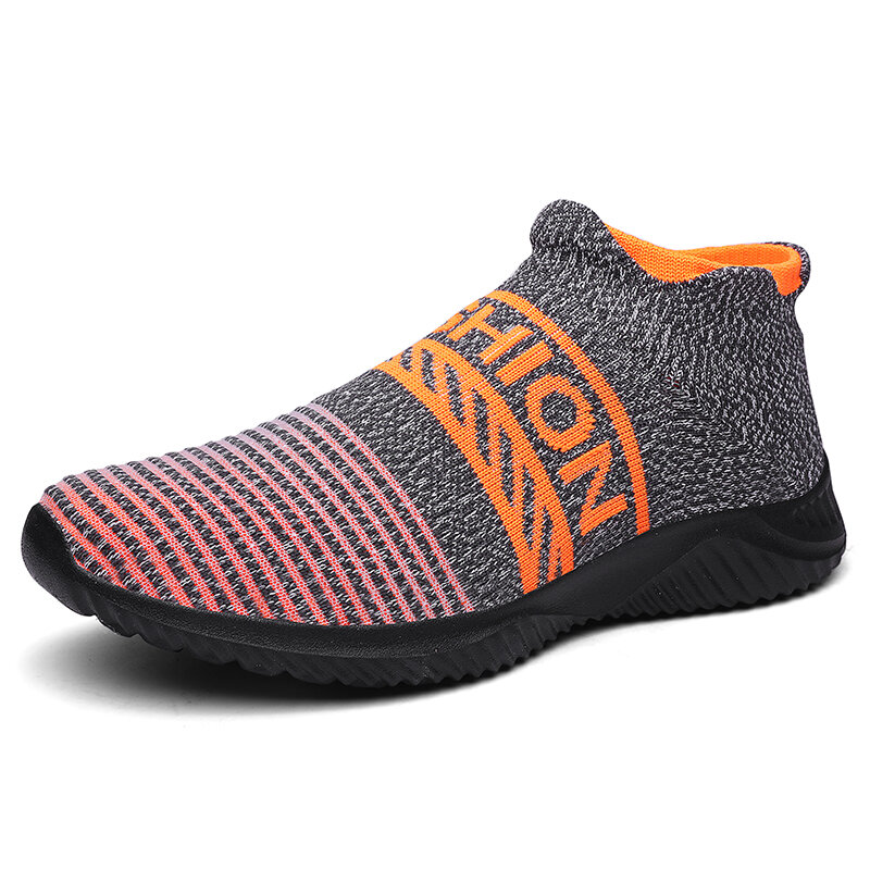 Новая модная Летающая тканая сетчатая Мужская обувь для бега, носки, спортивные кроссовки, размер 35-45