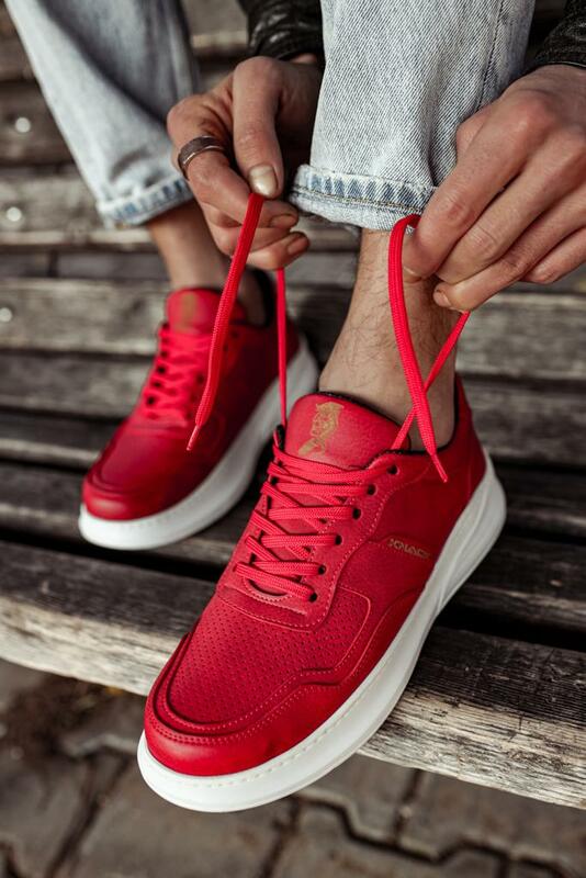 Knack-zapatos de diario, calzado rojo, 707