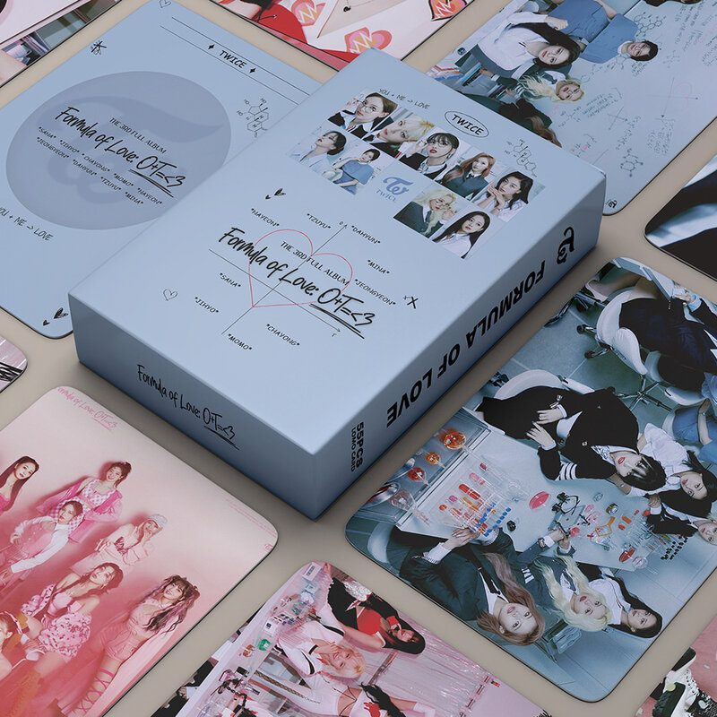 Kpop hallyu lomo cartão duas vezes álbum fórmula do amor o + t = _ 3 amor fórmula mesmo estilo cartão decorativo foto fã coleção