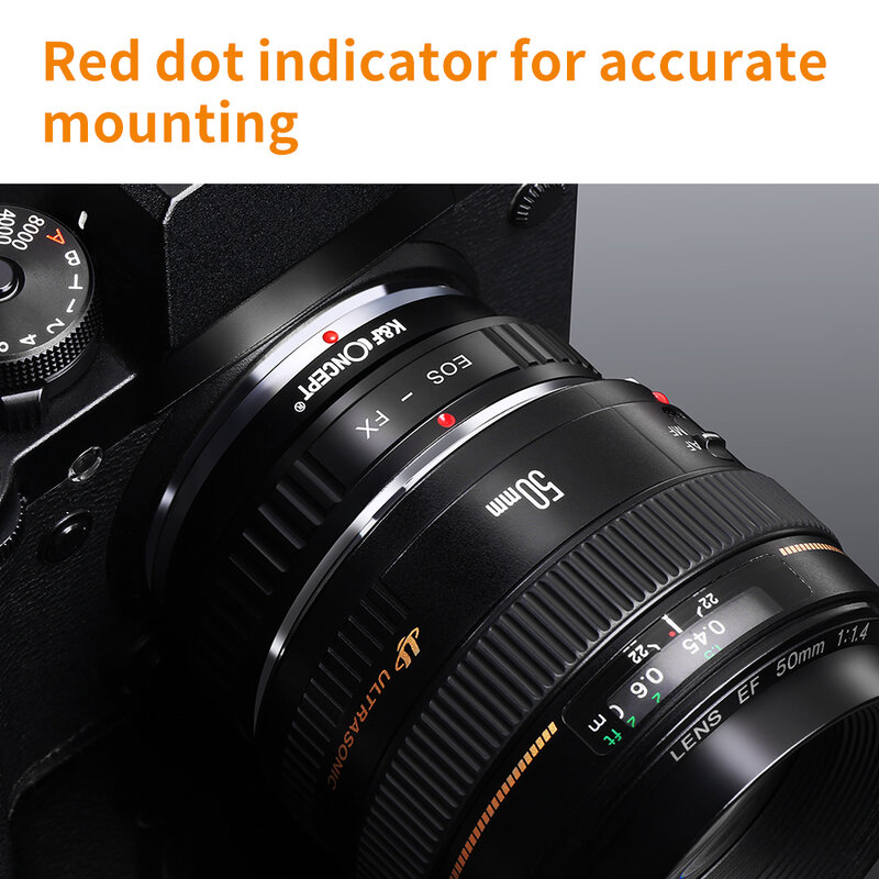 K & f conceito para EOS-FX lente adaptador anel para canon eos lente para fuji X-Pro1 X-M1 X-E1 X-E2 m42 câmera adaptador anel
