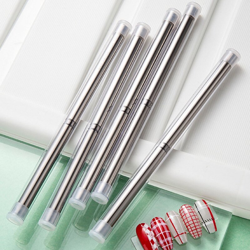 Nail Art Pinsel Liner Pinsel Streifen Muster Malpin sel Acryl UV Gel Verlängerung Zeichnung Carving Pen DIY Maniküre-Tool