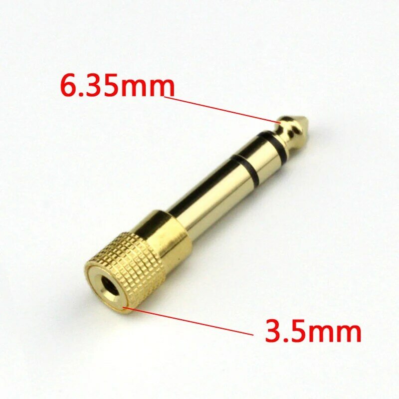 Jack 6.35mm Male To 3.5mm Female Adapter Connector Headphone Audio Adapter Amplifier Microphone AUX Cable With 6.35-3.5 MM Hot