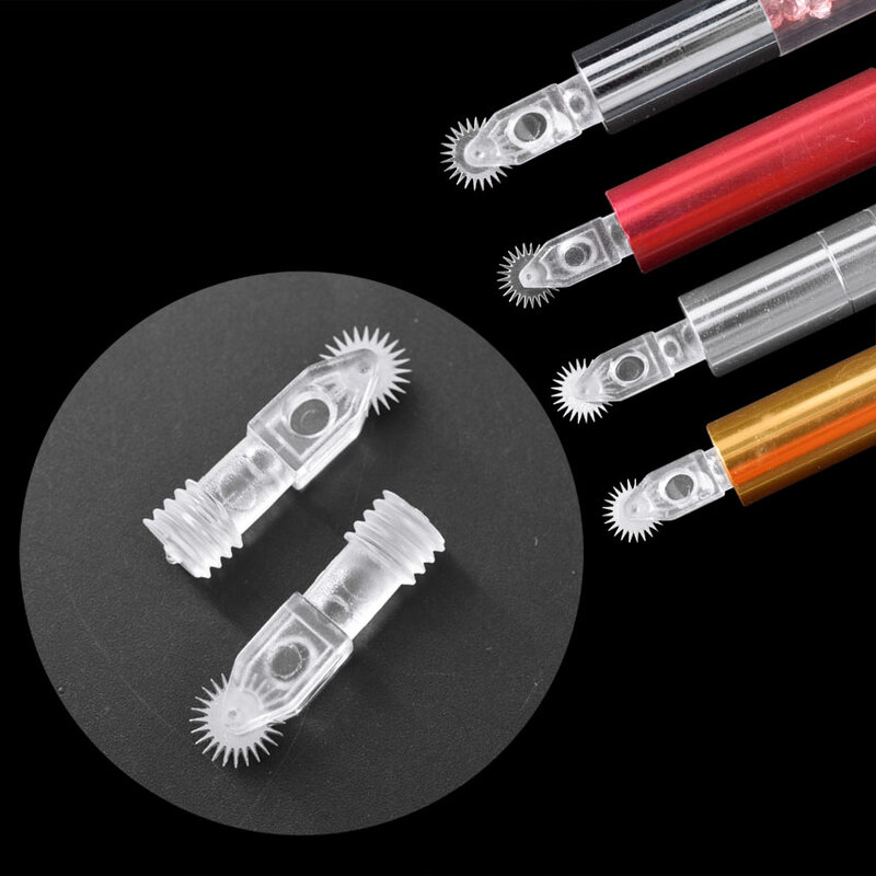 Sobrancelha microblading agulhas rolo 5 pces maquiagem permanente nevoeiro sobrancelha sombreamento lâminas beleza bordado descartável para caneta manual