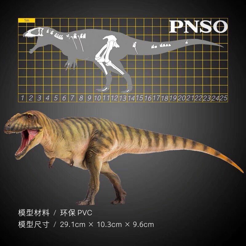 Mainan Dinosaurus PNSO Carcharodontosaurus Model Hewan Prasejarah Mainan Klasik Dino untuk Anak Laki-laki