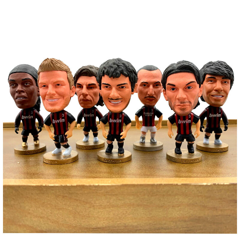 Football Star Action Cartoon Doll Soccer Player Figures Model Toy Collection Ornaments Kids Gifts