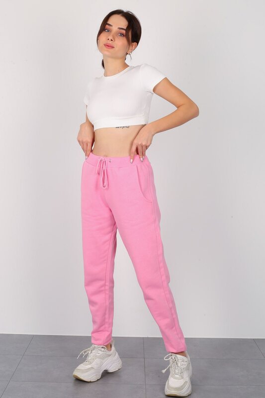 Pantalon de survêtement ajusté pour femmes, à facettes, rose, 2021295432