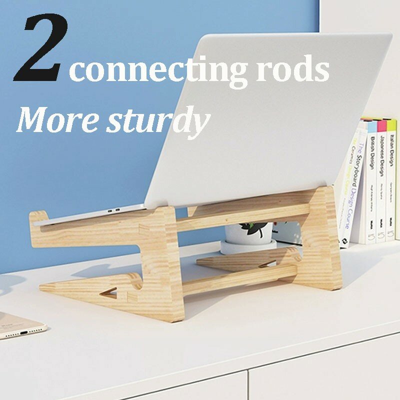 Suporte de madeira ajustável portátil tablet suporte de resfriamento titular rack de elevação legal crescente prateleira labtop stander
