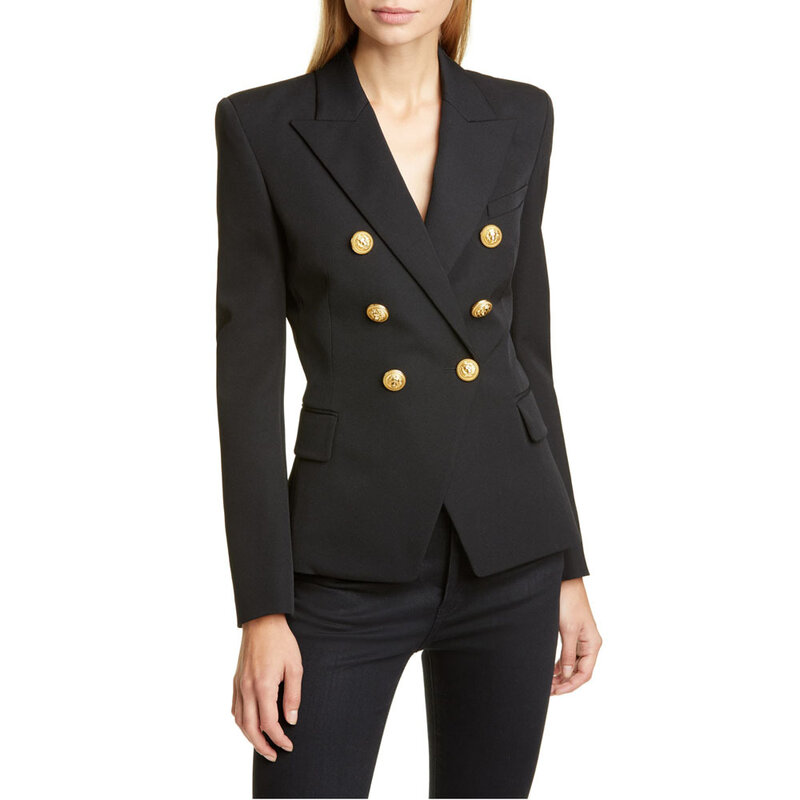 Blazer décontracté élégant pour femme, veste rouge, noir, manteau femme, vêtements de bureau, mode printemps, 2022