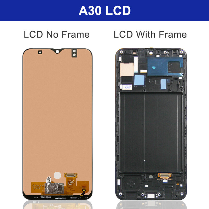 Pantalla LCD táctil para móvil, montaje de digitalizador para SAMSUNG GALAXY A10, A105, A20, A205, A20S, A207, A30, A305, A30S, A307, A50, A505, A70, A705F