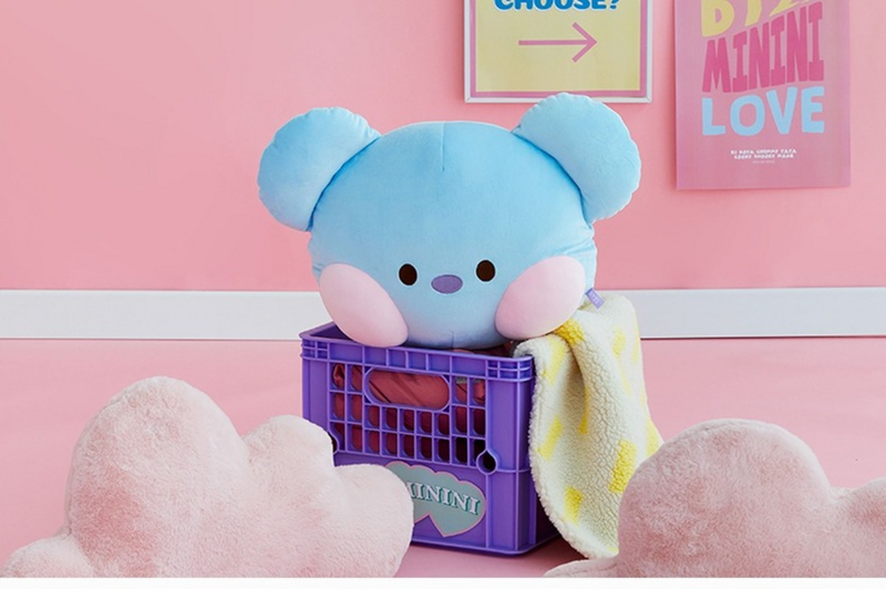 Line Friends BT21 Cartoon Minini Face Shape Plush Toy Pillow Kawaii Anime Stuffed Plushie Soft Dolls Cushion Kids Birthday Gifts