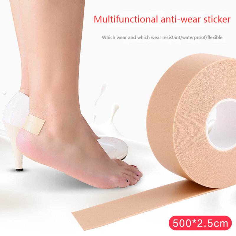 Cojín de Gel de silicona para el cuidado de los pies de las mujeres, almohadillas para el calzado, pegatina de plantilla, útil, cintas protectoras para el talón, 5M