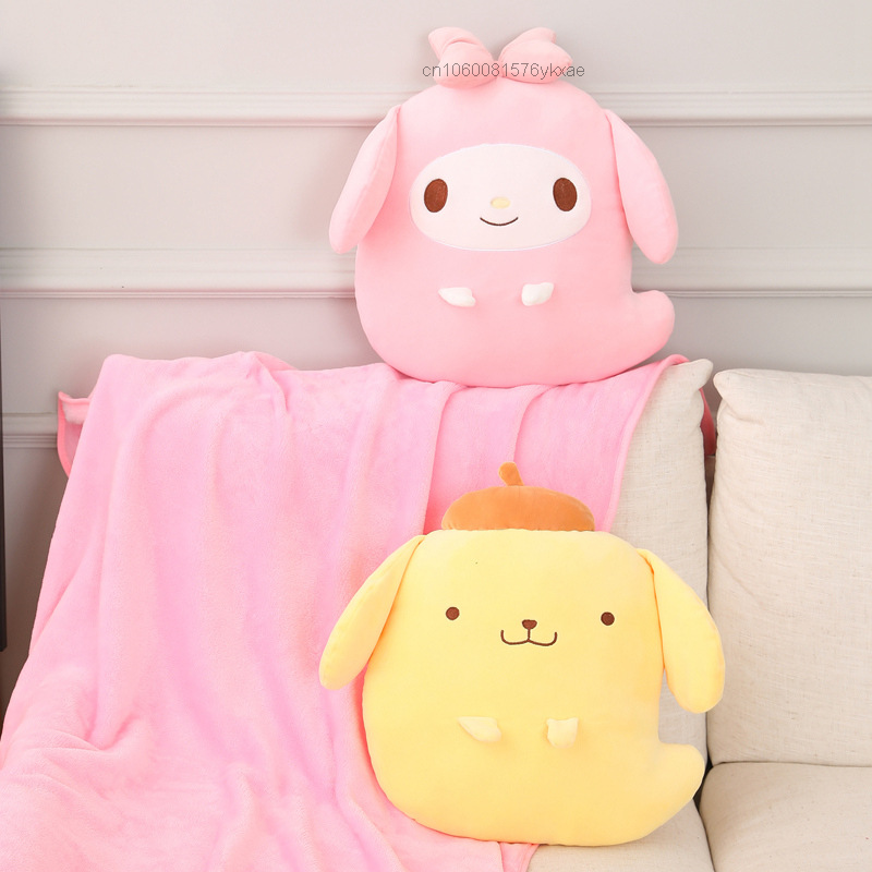 42cm Kawaii Sanrio Cartoon Ghost Kuromi My Melody Cinnamoroll Pillow Plush Toys Soft Stuffed Dolls Home Decor Kids Birthday Gift