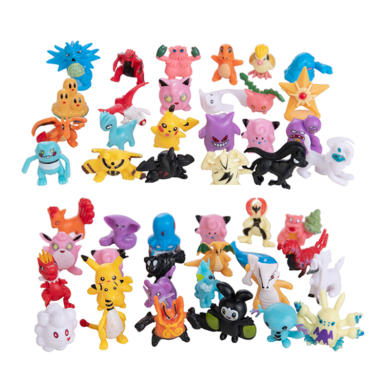 Figura de Pokémon Pikachu de 4-6cm, estilo no repetido, Mewtwo Charizard Pocket Monster Pet, juguete para niños, modelo coleccionable, regalo