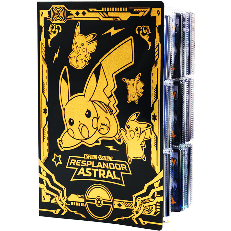 Raccoglitore olografico 3D cartella lucida Pikachu Charizard Notebook collezione di carte da gioco giocattoli Pokemon 2022 nuovo Album di carte di grandi dimensioni da 432 pezzi