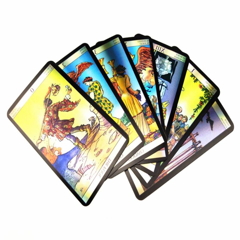 2020 Nieuwe Tarot Holografische Tarot Spel Lezen Fate Tarot Card Nieuwe Vision Family Party Board Game 78-Card Deck
