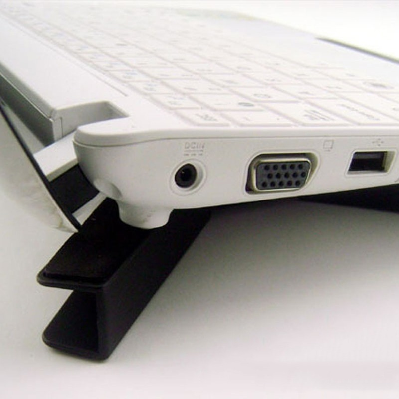 Penopang Meja Laptop Penghilang Panas Laptop Penopang Kipas Pendingin Ganda Penopang Rak USB Lipat Penyangga Komputer Notebook Hitam