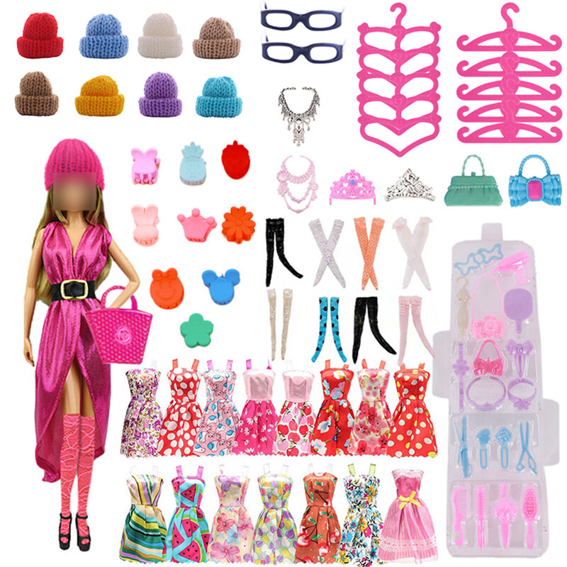 Ensemble haut et pantalon pour robe Barbie, vêtements à paillettes dorées,  accessoires de poupée, chaussures, bracelet, boucles d'oreilles, 1/6  beurre, 11.5 - AliExpress
