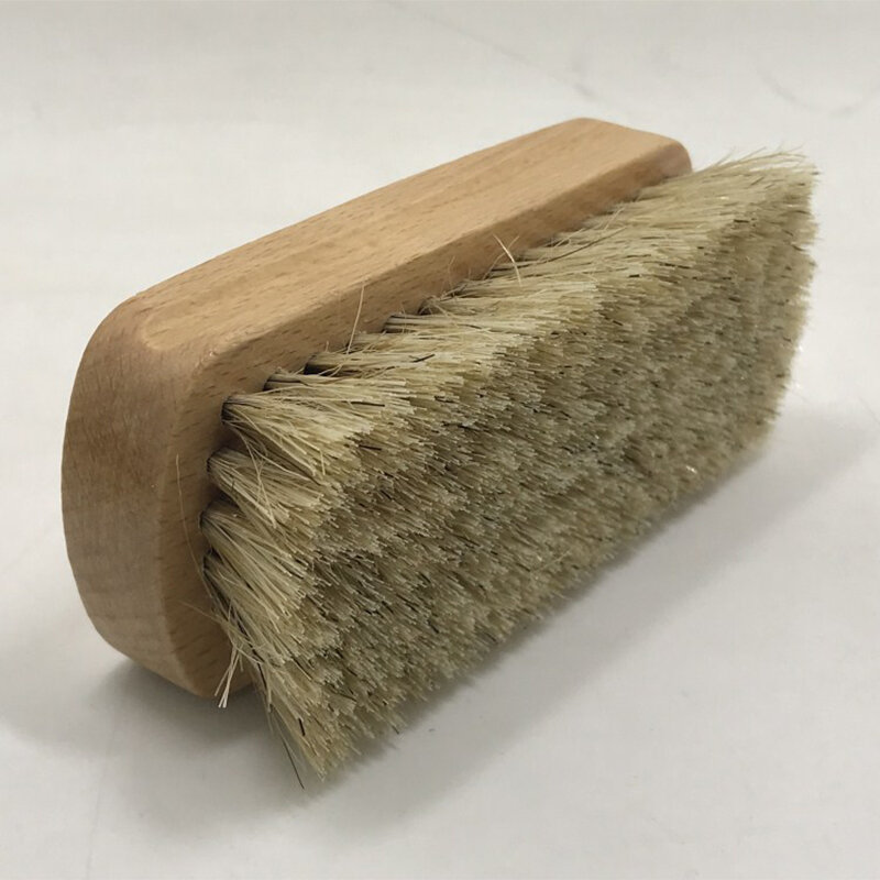 Wood Handle Shoes Cleaner Brush Shoe Pig Bristles Brush Cleaning Brushes Boot Brush Household Cleaning Tools Clean Accessories