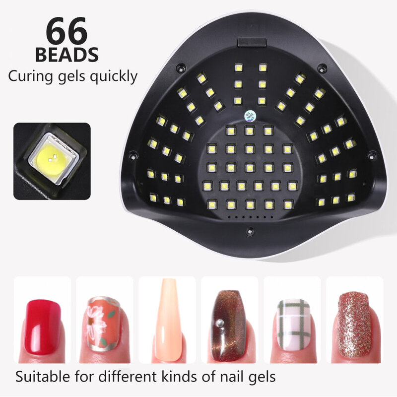 Sun X6max X7max-secador de uñas profesional, lámpara LED UV de 280W, para secado de esmalte de Gel con pantalla táctil LCD grande, 66LED