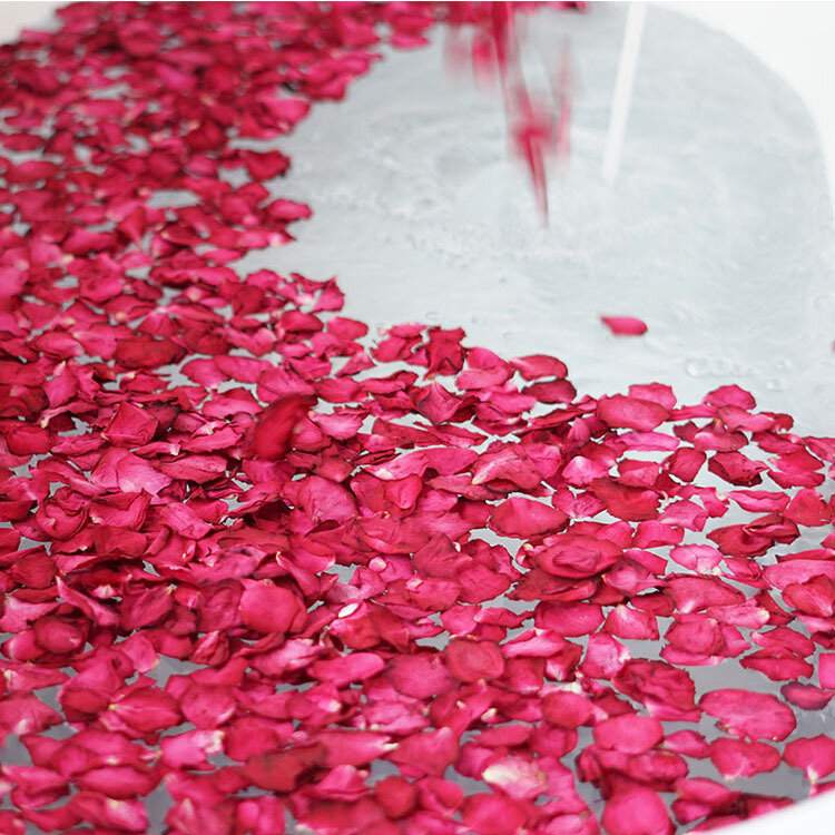 Dried Rose Petals Natural Flower Bath Spa Whitening Shower Dry Rose Flower Petal Bathing Relieve Fragrant Body Massager