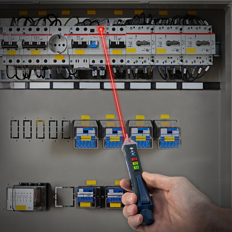 Probador de voltaje sin contacto 12-1000V o 48-1000V CA Detector de voltaje bolígrafo probador de circuito indicador eléctrico con infrarrojo