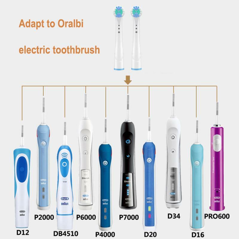 Tête de brosse à dents électrique remplaçable, 4 pièces, pour Oral B Electric Advance Pro Health Triumph 3D Excel vitalité