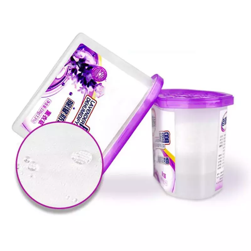 2022 500Ml Lavender Mini Dehumidifier untuk Digunakan Di Rumah Lemari Pakaian Pengering Pakaian dengan Desiccant Kamar Tidur Kotak Penyerap Kelembaban