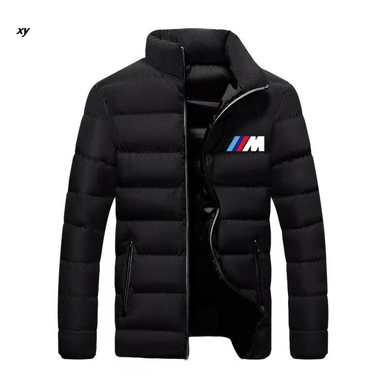 Men's winter brand thickened cotton jacket baseball zipper windbreaker lined Plush jacket men's coat men's clothing
