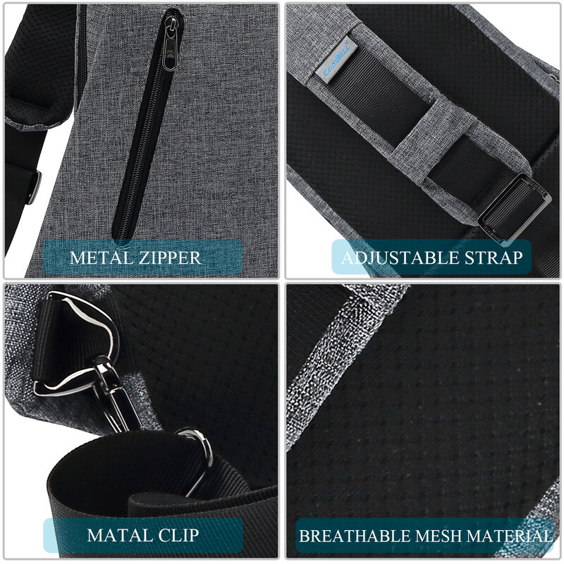 CoolBELL-mochila de nailon impermeable con correa ajustable para el hombro, bolso de pecho para bicicleta, deporte, senderismo