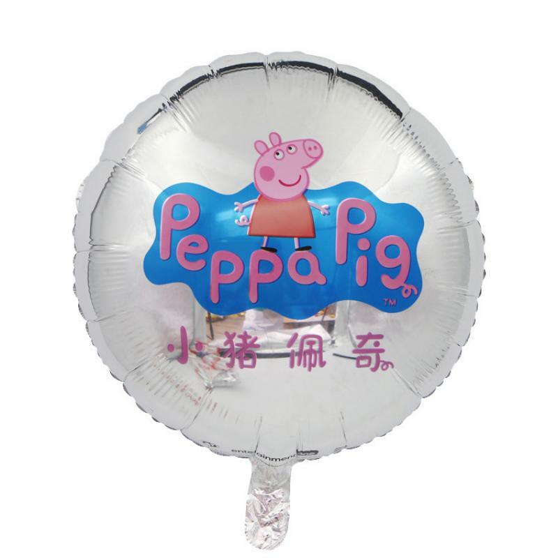 Cartoon Peppas Pig Toy Balloon Children's Birthday Party Decoration Balloons Animal Toy Aluminum Film Balloons Accessories