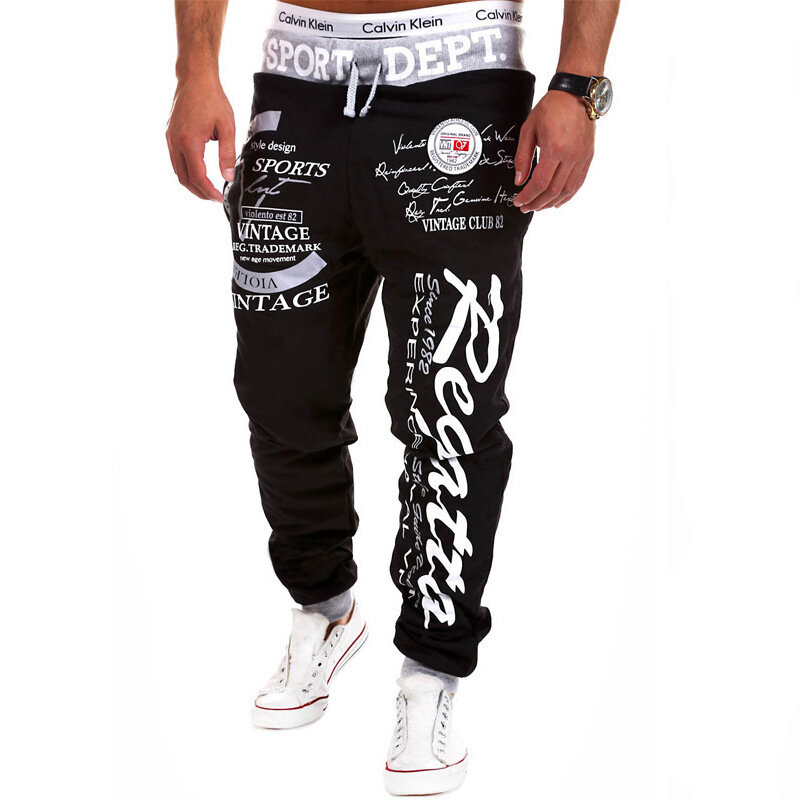Pantalones Informales con cordón para Hombre, ropa deportiva holgada con cintura elástica, estilo Hip Hop