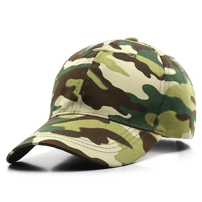 Lato regulowane czapki baseballowe Unisex sport ochronna powłoka chroniąca przed słońcem szybkoschnące czapki na co dzień kobiety mężczyźni kamuflaż kapelusze