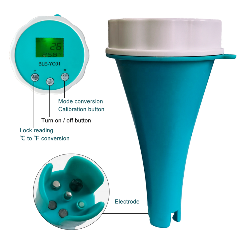 Плавающий умный Анализатор воды для бассейна 6 в 1, тестер PH хлора EC TDS ORP для спа-бассейна, воды с приложением Bluetooth