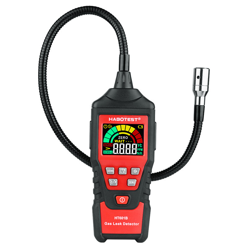 HABOTEST Gas Analyzer Detektor Kebocoran Gas PPM Meter Mudah Terbakar Mudah Terbakar Alami Tester 9999 PPM 20% LEL