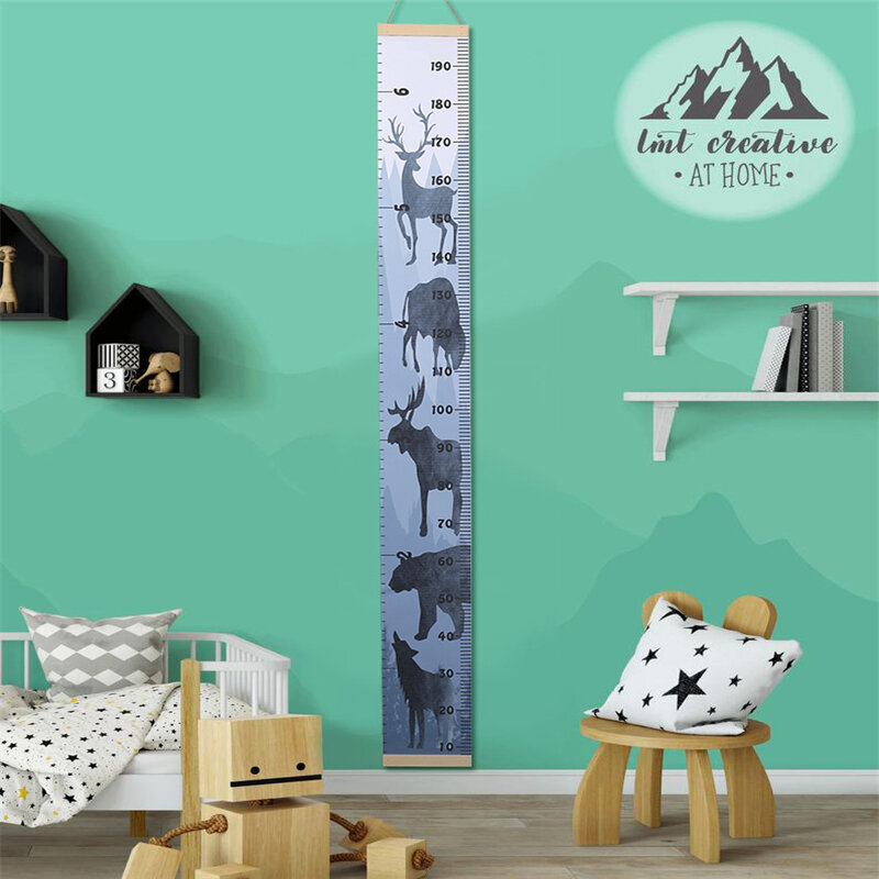 Regla de altura nórdica para niños, tabla de crecimiento de lona colgante, decoración de pared para habitación de niños, gran oferta