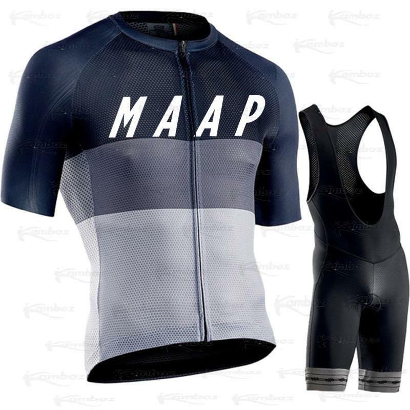 MAAP Set Jersey Bersepeda Pakaian Sepeda Musim Panas Tim 2022 Baju Sejuk Sepeda MTB Baru Setelan Baju Pria Seragam Pria Ropa Ciclismo