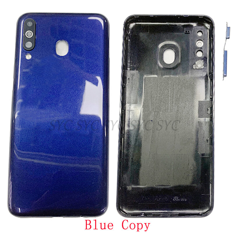 Battery Cover Rear Back Door Panel Housing For Samsung M30 M305 Battery Door with Camera Lens Replacement Part