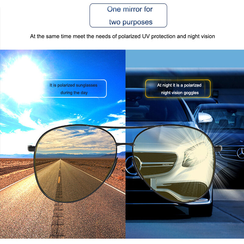 2021 moda masculina polarizada visão noturna óculos de sol redondos baratos óculos de condução