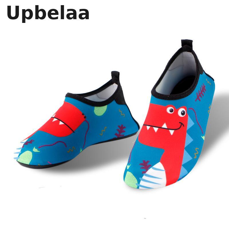 Calçados infantis para meninos e meninas, sapatos de praia de sereia antiderrapante com desenho para snorkeling