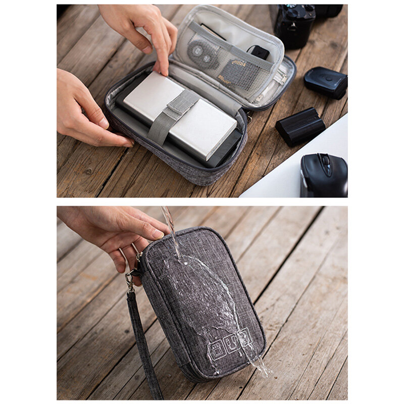 Portable Cable Digital Storage Bags Organizer USB Gadgets Wires Charger Power Battery Cosmetic Bag Case Travel Pouch Accessories