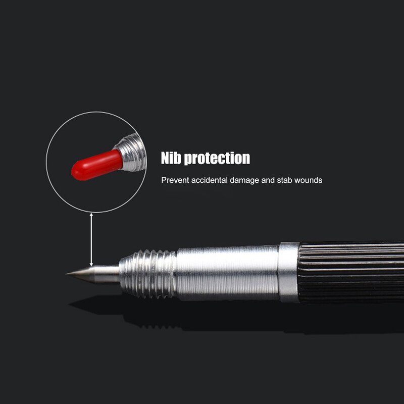 Tungsten Carbide Tip Scriber Pen Double Head Engraving Strong Toughness Glass Portable Tools for Glass Ceramic