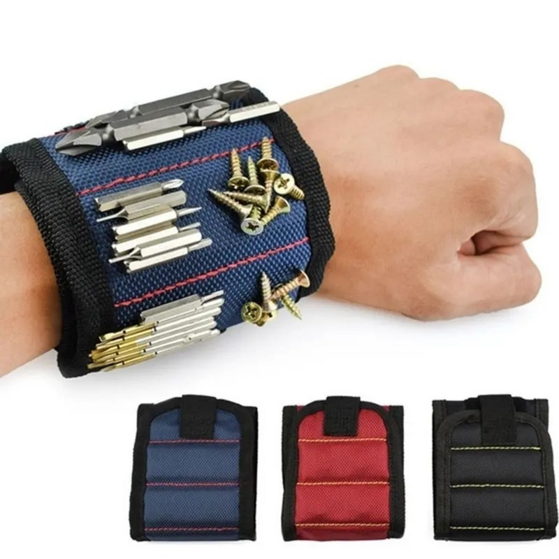 Magnetische Armband Armband Hand Wraps Werkzeug Tasche Einstellbare Elektriker Handgelenk Schrauben Nägel Bohrer Halter Gürtel