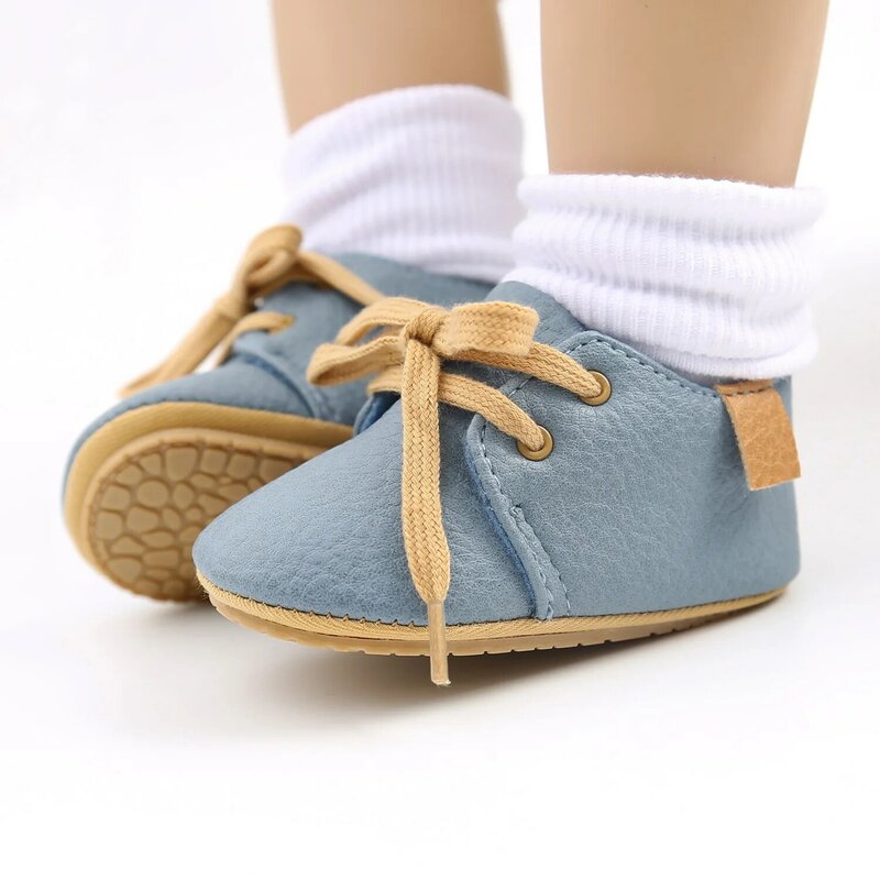 حذاء الأطفال الجديد ، حذاء الأطفال من الجلد الناعم ، حذاء الأطفال حديثي الولادة ، نعل مطاطي ، حذاء المشي الأول ، حذاء مضاد للانزلاق